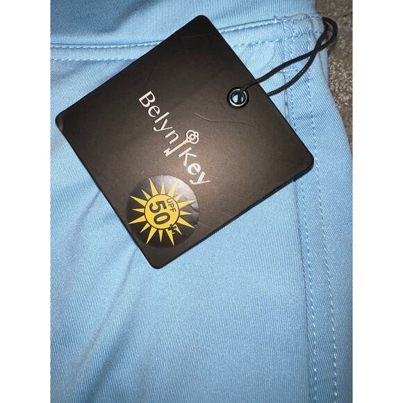 Belyn Key Baby Blue TIERED SKORT X-Large Sun Protection UPF 50 Tennis Golf NEW - Picture 7 of 13